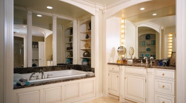 view of the whirlpool tub and detail timber bathroom, cabinetry, countertop, cuisine classique, estate, floor, flooring, home, interior design, kitchen, room, window, gray