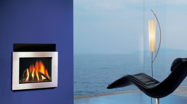 view of the heat an glo fireplace - fireplace, hearth, heat, interior design, product design, wood burning stove, gray, blue