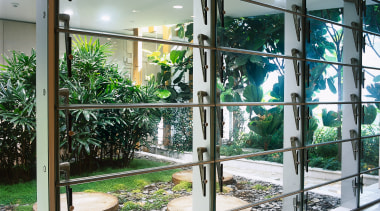 view of the xt operable glass louvres - glass, iron, window, gray