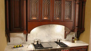 view of the elaborate kitchens showing unque timber cabinetry, countertop, estate, furniture, home, interior design, kitchen, room, brown