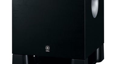 view of the yamaha subwoofer - view of audio, audio equipment, electronic device, loudspeaker, multimedia, product, product design, subwoofer, technology, black, white