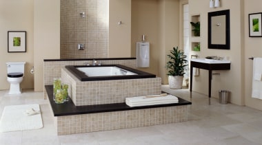 view of the luxurious bathroom showing the lloyd bathroom, floor, flooring, room, tile, gray