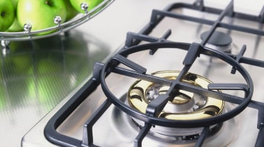 view of the ceramic gas hob - view product design, white, gray