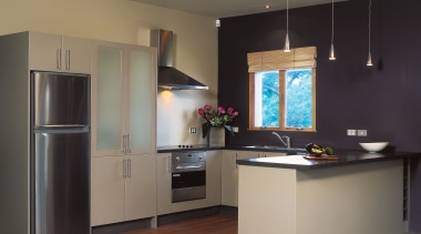 An example of an afoordable new kitchen from cabinetry, countertop, floor, home appliance, interior design, kitchen, room, gray, black