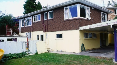 A view of the house before it was backyard, cottage, elevation, estate, facade, home, house, property, real estate, residential area, roof, siding, window, yard, white
