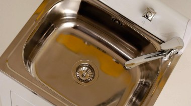 overhead angled shot of laundry tub sink. - plumbing fixture, product design, sink, tap, brown, gray