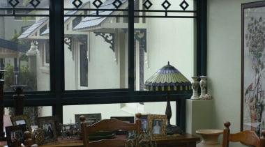 A view of a conservatory fom the inside, daylighting, interior design, window, black, gray