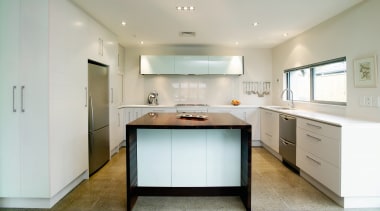 A view of a kitchen area, concrete tiled cabinetry, countertop, cuisine classique, interior design, kitchen, property, real estate, room, gray