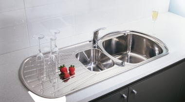 Stainless steel sink with mixer taps, deep bowl bathroom sink, hardware, plumbing fixture, product design, sink, tap, white