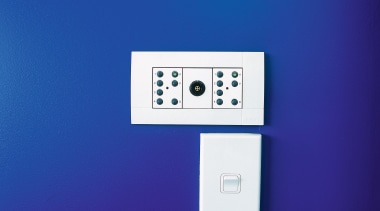 A view of the lighting design. - A blue, font, product, product design, blue