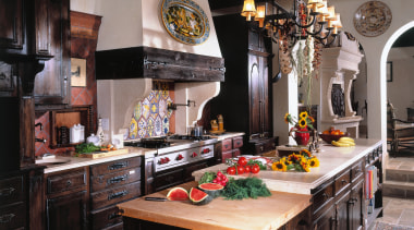 view of this kitchen featuring an electic range countertop, interior design, kitchen, room, table, black, gray