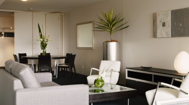 A view of a living area, blue carpet, home, interior design, living room, real estate, room, suite, gray, brown