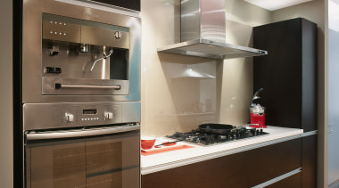 An example of the displays within Harvey Norman cabinetry, countertop, cuisine classique, furniture, home appliance, interior design, kitchen, kitchen appliance, brown, gray