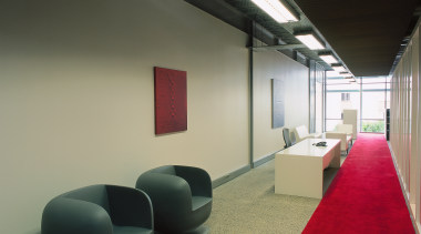 A view of the reception area, carpet, grey architecture, ceiling, daylighting, floor, interior design, black