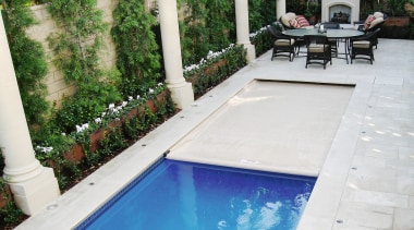 View of automatic pool covers by GB Pool backyard, estate, leisure, property, real estate, swimming pool, water, white