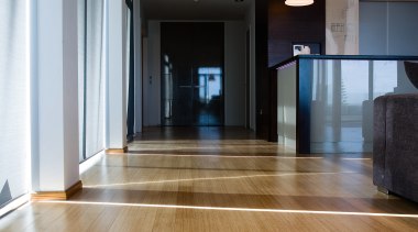 Bamboo timber flooring in apartment. - Bamboo timber apartment, floor, flooring, hardwood, interior design, laminate flooring, wood, wood flooring, gray, brown
