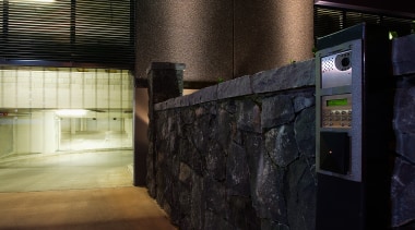 A view of the security system from Integrated wall, black