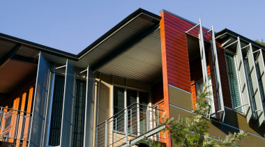 view of this house neaste in bush surrounging, architecture, building, facade, home, house, real estate, residential area, roof, siding, window, black, teal