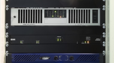 view of the audio system installed by sound audio equipment, electronic device, electronic instrument, electronics, multimedia, product, software, sound, sound design, sound mixer, system, technology, black