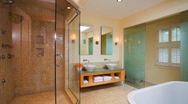 A view of the Bathroom featuring tiled flooring/walls, bathroom, ceiling, estate, floor, home, interior design, real estate, room, tile, brown, gray
