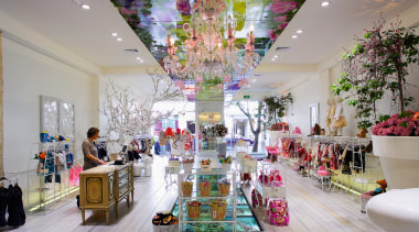 A view of some interior shpos fitouts by floristry, flower, function hall, interior design, gray