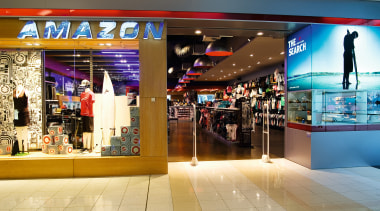 A view of a shop at Sylvia Park interior design, retail, shopping, shopping mall, orange