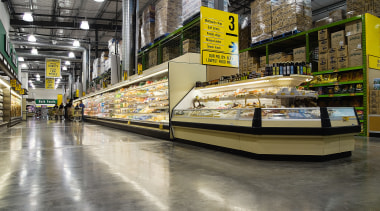 A view of some concrete flooring by Wrathalls retail, supermarket, gray