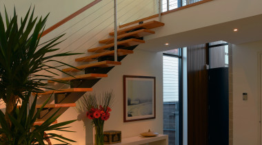 A view of some building materials from OneSteel apartment, architecture, ceiling, daylighting, estate, floor, glass, handrail, home, house, interior design, lobby, real estate, stairs, window, brown