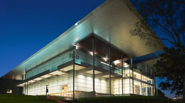 A view of some glasswork by G James architecture, building, commercial building, corporate headquarters, daytime, facade, headquarters, house, mixed use, real estate, reflection, sky, structure, sunlight, black, blue