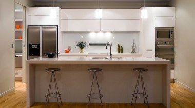A view of a kitchen by Kitchens By cabinetry, countertop, cuisine classique, interior design, kitchen, room, wood flooring, brown, gray