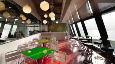 A view of the new MMoser-designed Hong Kong interior design, restaurant, black