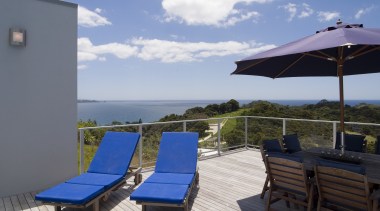 A view of a home by Creative Architecture. apartment, estate, leisure, outdoor furniture, penthouse apartment, property, real estate, resort, sea, sky, sunlounger, swimming pool, vacation, villa, gray