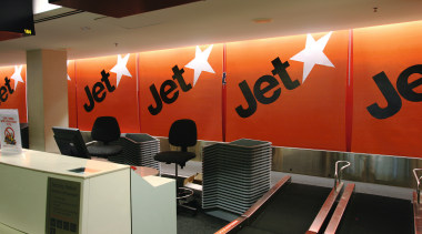 A view of some roller blinds made by design, interior design, black