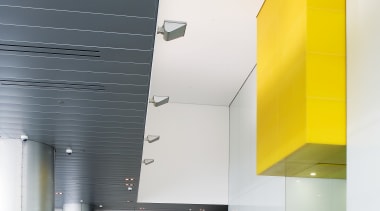 View of the foyer of the brisbane square architecture, ceiling, daylighting, glass, house, interior design, product design, white, gray