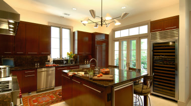A view of some kitchen cabinetry by Best cabinetry, ceiling, countertop, cuisine classique, interior design, kitchen, real estate, room, brown, orange