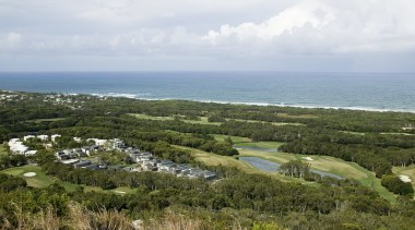A view of the Visage development developed by bay, cape, coast, headland, land lot, nature reserve, plant community, promontory, sea, sky, brown, white