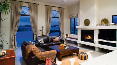 A view of a home interior designed by interior design, living room, property, real estate, room, gray