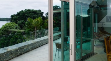 A view of some aluminium joinery by Phoenix architecture, door, glass, window, gray
