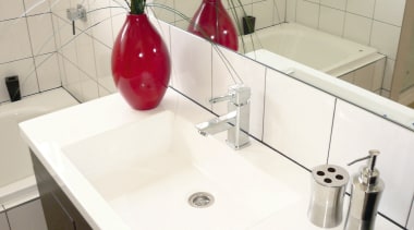 A view of some tapware from Foreno Tapware bathroom, bathroom sink, ceramic, countertop, interior design, plumbing fixture, product design, sink, tap, tile, white