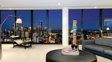 Apartments are designed to maximise the city and interior design, white