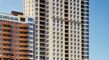 A view of the condominium building 840 Lake apartment, architecture, building, city, commercial building, condominium, corporate headquarters, daytime, estate, facade, landmark, metropolis, metropolitan area, mixed use, neighbourhood, real estate, residential area, sky, skyscraper, tower, tower block, urban area