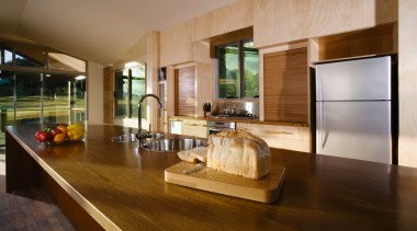 A view of a kitchen designed and manufactured architecture, countertop, interior design, kitchen, real estate, brown