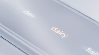 A close up view of a Miele fridge. line, product, product design, technology, gray