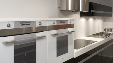 A view of the latest Smeg kitchen appliances countertop, home appliance, interior design, kitchen, kitchen appliance, kitchen stove, major appliance, product design, gray