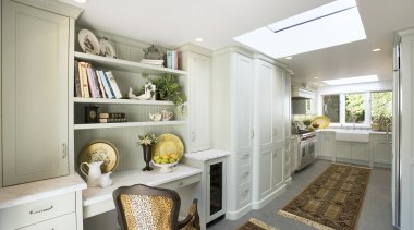 A view of a kitchen designed by NKBA cabinetry, countertop, cuisine classique, home, interior design, kitchen, real estate, room, gray