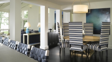 A view of the interior of the kitchen architecture, ceiling, chair, dining room, furniture, interior design, real estate, restaurant, room, table, gray, black