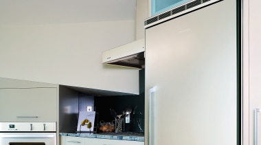 A view of this kitchen featuring the latest home appliance, interior design, kitchen, product design, gray