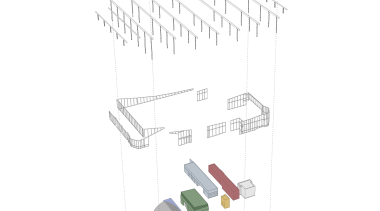 View of the Ballard Library and Neighborhood Service line, product, product design, white