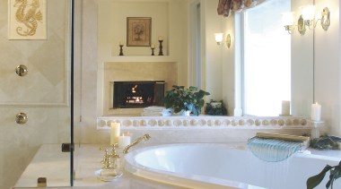 A view of this bathroom featuring handcrafted ceramic bathroom, estate, floor, home, interior design, property, room, wall, window, gray