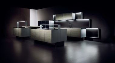 View of Kitchen by Porsche Design Kitchen and architecture, desk, furniture, interior design, office, product, product design, table, black